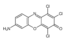 7-amino-1,2,4-trichloro-3H-phenoxazin-3-one结构式