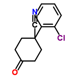1-(2-Chlorophenyl)-4-oxocyclohexanecarbonitrile Structure