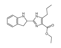 2-(2,3-Dihydro-1H-indol-2-yl)-5-propyl-1H-imidazole-4-carboxylic acid ethyl ester结构式