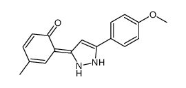 6-[5-(4-methoxyphenyl)-1,2-dihydropyrazol-3-ylidene]-4-methylcyclohexa-2,4-dien-1-one Structure