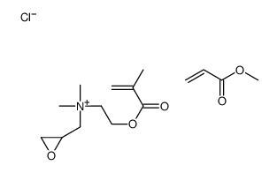 dimethyl-[2-(2-methylprop-2-enoyloxy)ethyl]-(oxiran-2-ylmethyl)azanium,methyl prop-2-enoate,chloride Structure