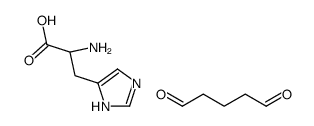 (2S)-2-amino-3-(1H-imidazol-5-yl)propanoic acid,pentanedial Structure