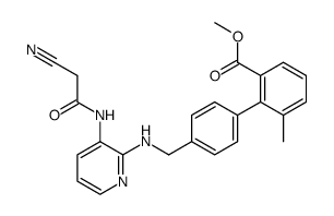 Methyl 4'-[({3-[(cyanoacetyl)amino]pyridin-2-yl}amino)methyl]-6-methyl-1,1'-biphenyl-2-carboxylate结构式