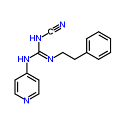 2-Cyano-1-α-phenethyl-3-(4-pyridyl)guanidine Structure