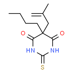 5-Butyl-2,3-dihydro-5-(2-methyl-2-propenyl)-2-thioxo-4,6(1H,5H)-pyrimidinedione结构式