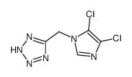 4,5-Dichloro-1-[(2H-tetrazol-5-yl)methyl]-1H-imidazole结构式