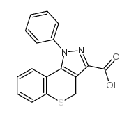 [1]Benzothiopyrano[4,3-c]pyrazole-3-carboxylicacid, 1,4-dihydro-1-phenyl- Structure