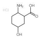 Cyclohexanecarboxylicacid, 2-amino-5-hydroxy-, hydrochloride (1:1)结构式