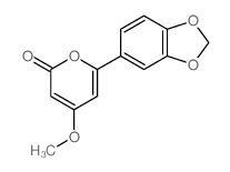 2H-Pyran-2-one,6-(1,3-benzodioxol-5-yl)- 4-methoxy- Structure