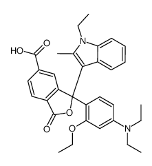 3-[4-(diethylamino)-2-ethoxyphenyl]-3-(1-ethyl-2-methyl-1H-indol-3-yl)-1,3-dihydro-1-oxoisobenzofuran-5-carboxylic acid结构式