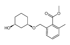 methyl (1R,3S)-2-(3-hydroxycyclohexyloxymethyl)-6-methylbenzoate结构式
