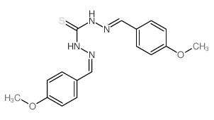 1,3-bis[(4-methoxyphenyl)methylideneamino]thiourea结构式