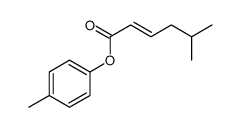 5-Methyl-2-hexenoic acid 4-methylphenyl ester结构式