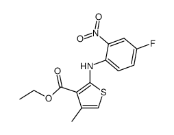 ethyl 2-(4-fluoro-2-nitroanilino)-4-methylthiophene-3-carboxylate结构式