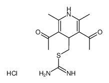 (3,5-diacetyl-2,6-dimethyl-1,4-dihydropyridin-4-yl)methyl carbamimidothioate hydrochloride Structure