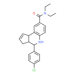 4-(4-Chlorophenyl)-N,N-diethyl-3a,4,5,9b-tetrahydro-3H-cyclopenta[c]quinoline-8-carboxamide Structure