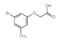 2-(3-bromo-5-methyl-phenoxy)acetic acid结构式