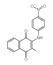 2-chloro-3-[(4-nitrophenyl)amino]naphthalene-1,4-dione Structure