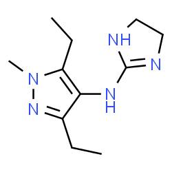 1H-Pyrazol-4-amine,N-(4,5-dihydro-1H-imidazol-2-yl)-3,5-diethyl-1-methyl-(9CI) structure