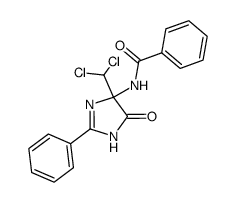 4(5)-(benzoylamino)-4(5)-(dichloromethyl)-2-phenyl-4,5-dihydro-1H-imidazol-5(4)-one结构式