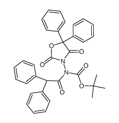 (Diphenylacetyl)(2,4-dioxo-5,5-diphenyl-3-oxazolidinyl)carbamidsaeure-tert-butylester结构式
