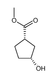 (1S,3R)-methyl 3-hydroxycyclopentanecarboxylate Structure