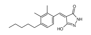 4-[(2,3-dimethyl-4-pentylphenyl)methylidene]pyrazolidine-3,5-dione Structure