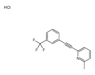 2-methyl-6-[2-[3-(trifluoromethyl)phenyl]ethynyl]pyridine,hydrochloride Structure
