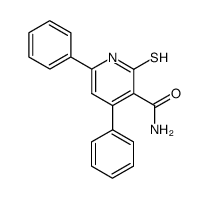 3-carboxamido-4,6-diphenyl-2(1H)pyridinethione Structure