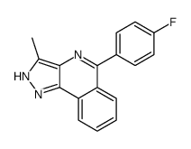 5-(4-fluorophenyl)-3-methyl-2H-pyrazolo[4,3-c]isoquinoline结构式