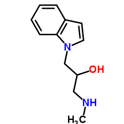 1-INDOL-1-YL-3-METHYLAMINO-PROPAN-2-OL结构式