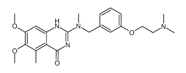 2-{[3-(2-dimethylamino-ethoxy)-benzyl]-methyl-amino}-6,7-dimethoxy-5-methyl-1H-quinazolin-4-one结构式