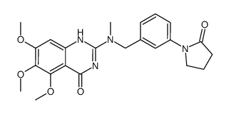 5,6,7-trimethoxy-2-{methyl-[3-(2-oxo-pyrrolidin-1-yl)-benzyl]-amino}-1H-quinazolin-4-one结构式