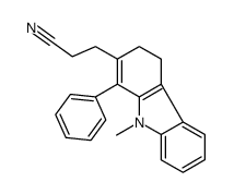 3-(9-methyl-1-phenyl-3,4-dihydrocarbazol-2-yl)propanenitrile Structure