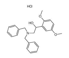 2-(dibenzylamino)-1-(2,5-dimethoxyphenyl)ethan-1-ol hydrochloride结构式