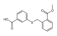 3-(2-carboxymethylbenzylthio)benzoic acid Structure