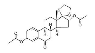 3,16α-diacetoxy-1,3,5(10)-estratriene-6,17-dione 17-ethylenedithioketal结构式