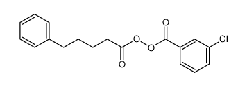 3-chlorobenzoic 5-phenylpentanoic peroxyanhydride Structure
