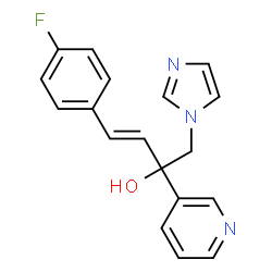 (E)-4-(4-FLUORO-PHENYL)-1-IMIDAZOL-1-YL-2-PYRIDIN-3-YL-BUT-3-EN-2-OL结构式