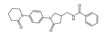 N-((5-oxo-1-(4-(2-oxopiperidin-1-yl)phenyl)pyrrolidin-3-yl)methyl)benzamide结构式