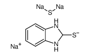 Sodium 2,3-dihydrobenzimidazole-2-thiolate sodium sulfide double salt结构式