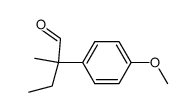 2-(4-methoxyphenyl)-2-methylbutyraldehyde结构式