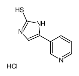4-Pyridin-3-yl-1,3-dihydro-imidazole-2-thione hydrochloride结构式