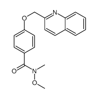 N-甲氧基-N-甲基-4-(喹啉-2-基甲氧基)-苯甲酰胺结构式