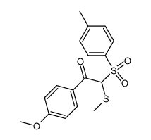 1-(4-Methoxy-phenyl)-2-methylsulfanyl-2-(toluene-4-sulfonyl)-ethanone结构式
