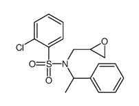 2-chloro-N-(oxiran-2-ylmethyl)-N-(1-phenylethyl)benzenesulfonamide结构式