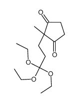 2-methyl-2-(3,3,3-triethoxypropyl)cyclopentane-1,3-dione结构式