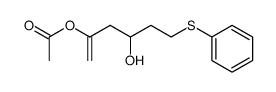 4-hydroxy-6-(phenylthio)hex-1-en-2-yl acetate结构式