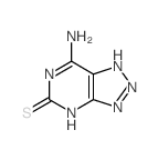 7-Amino-1H-v-triazolo(4,5-d)pyrimidine-5-thiol Structure