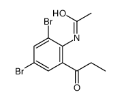 N-(2,4-dibromo-6-propanoylphenyl)acetamide结构式